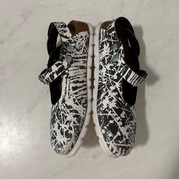 Birkenstock Alpro Women’s 6 Leather White Black Clogs Outdoor Granola Girl - Picture 4 of 8